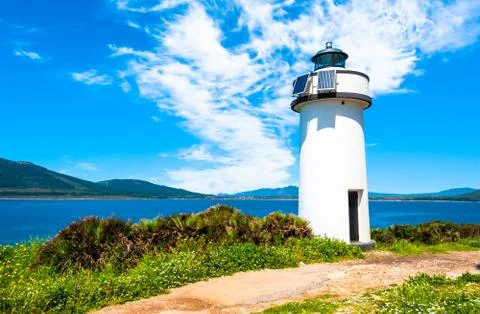 Lighthouse on the coast Stock Photos