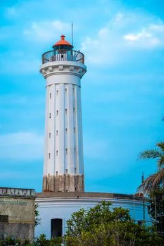 Lighthouse on the coast Stock Photos