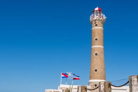Lighthouse on the coast for reference Stock Photos