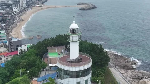 Lighthouse on the coast of the sea Video stock 310152652