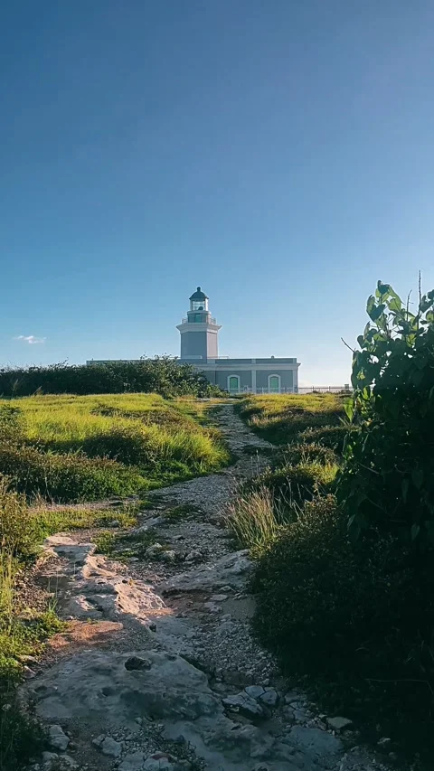 Lighthouse on the coast of the sea, lighthouse, light, sky, tower, Stock Footage 233745958