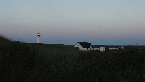 Lighthouse on coast, Sylt, Germany Video stock 71565343