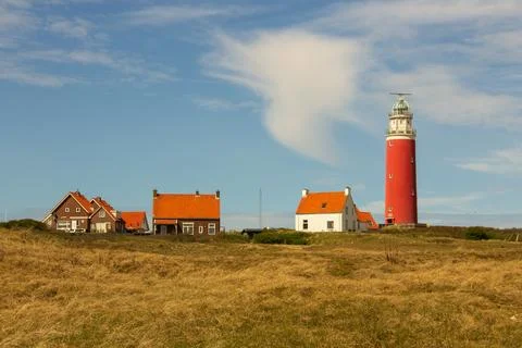 Lighthouse on the Cocksdorp on the island Texel in the Netherlands Foto stock