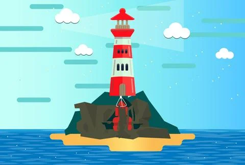 Lighthouse Concept Illustration Stock-Illustration