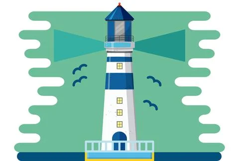 Lighthouse Concept Illustration Vector Style Illustration Stock Illustration