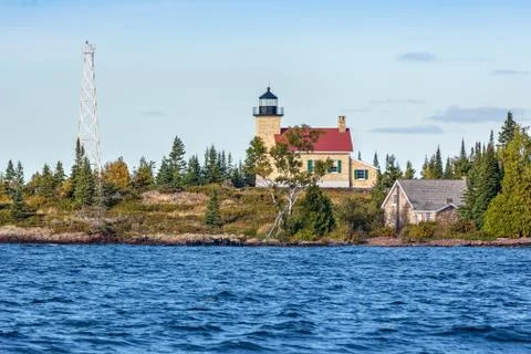 Lighthouse at Copper Harbor Stock Photos