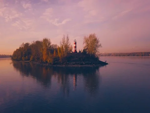 Lighthouse at dawn Stock Footage 81123606