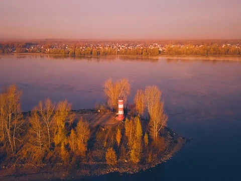 Lighthouse at dawn Stock Footage 81125852