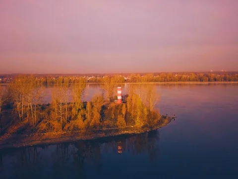 Lighthouse at dawn Stock Footage 81125956