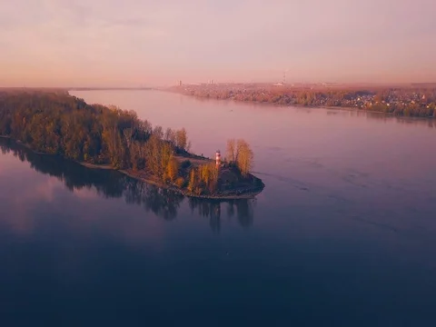 Lighthouse at dawn Stock Footage 81126801
