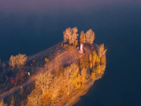 Lighthouse at dawn Stock Footage 81127592