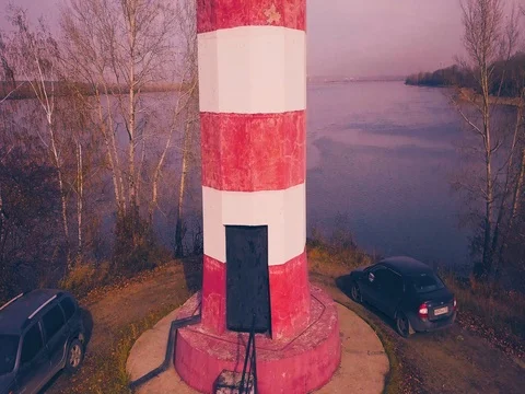 Lighthouse at dawn Stock Footage 81129738