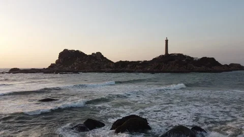 Lighthouse at Dawn Stock Footage 132439310
