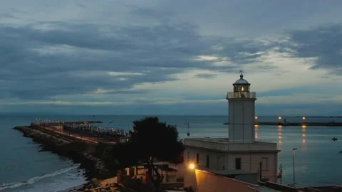Lighthouse at Dawn Stock Footage 220804968