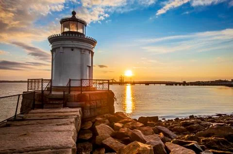 Lighthouse dawn Foto stock