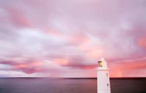 Lighthouse at dawn Stock Photos