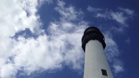 Lighthouse Day, Low Angle, Clouds Stock Footage 76478153
