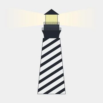 Lighthouse design. rainbow lighthouse. Lighthouse logo. Illustrazione stock