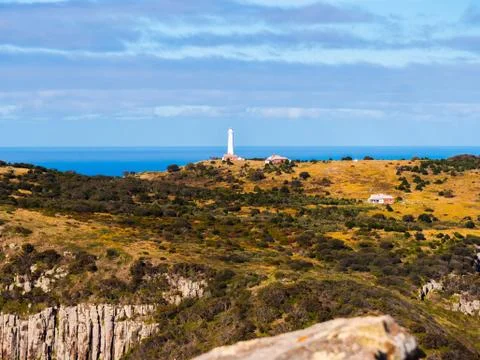 Lighthouse in distance Stock Photos