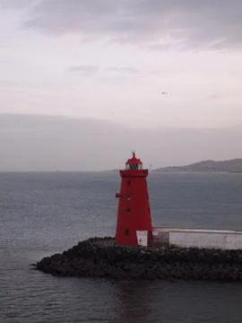 Lighthouse in Dublin Harbor Foto stock