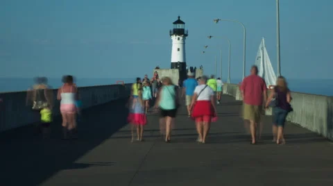LIGHTHOUSE in Duluth MINNESOTA 스톡 동영상 65023296