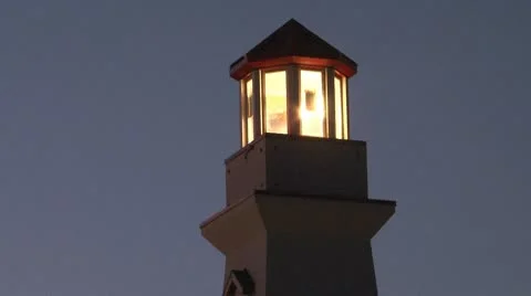 Lighthouse at Dusk Stock Footage 10591522