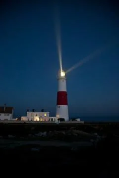 Lighthouse at dusk Stock Photos