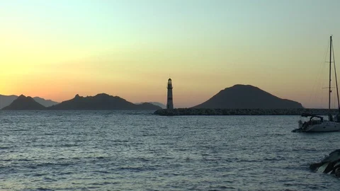 Lighthouse Early Evening Stock Footage 118143942