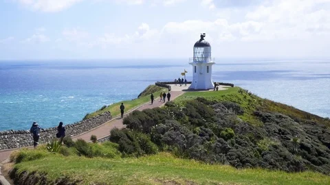 Lighthouse on the Edge of the Sea Stock Footage 111038487