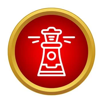 Lighthouse emitting a guiding light for safe navigation Stock Illustration