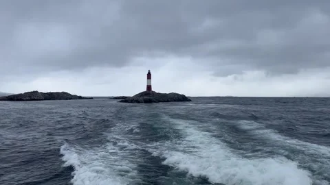 Lighthouse at the End of the World (Les Eclaireurs Lighthouse), Argentina Stock-Footage 256516329