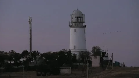 Lighthouse  In The Evening Stock Footage 170615706