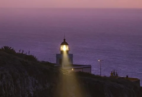 Lighthouse in the evening time Stock Photos