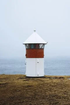 Lighthouse in the Faroe Islands 스톡 사진