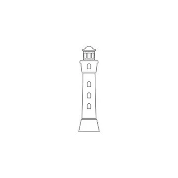 Lighthouse. flat vector icon Illustrazione stock
