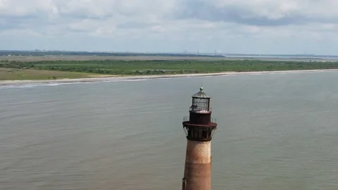 Lighthouse flyaway Stock Footage 155352841
