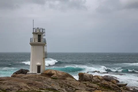 Lighthouse in Galizia Stock Photos