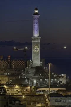 Lighthouse of Genoa 스톡 사진