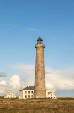 Lighthouse in Grenen, Denmark Stock Photos