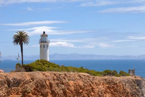 Lighthouse on the hill Stock Photos