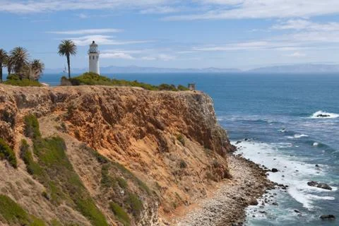 Lighthouse on the hill Stock Photos