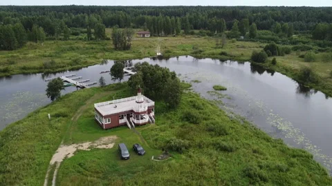 Lighthouse house Stock Footage 205443729
