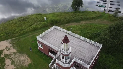 Lighthouse house Stock Footage 205443775