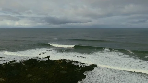 Lighthouse in Iceland. Drone video. Stock Footage 119997001