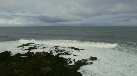 Lighthouse in Iceland. Drone video. Stock Footage 119997033