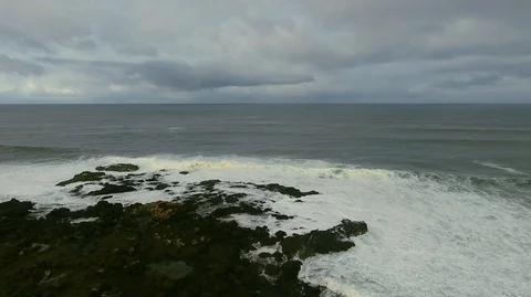 Lighthouse in Iceland. Drone video. Stock Footage 119997047