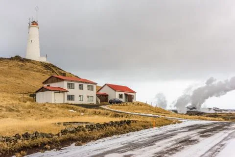 Lighthouse in Iceland Stock Photos