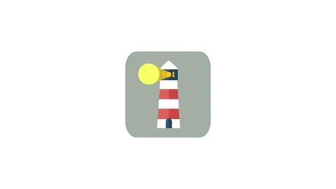 Lighthouse icon animation for video motion graphics Stock Footage 150060149