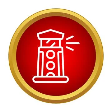 Lighthouse icon beacon guiding navigation and maritime safety Stock Illustration