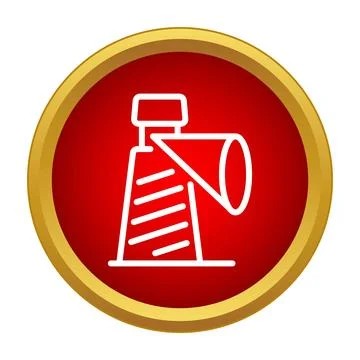 Lighthouse icon emitting light from rotating beacon Stock Illustration